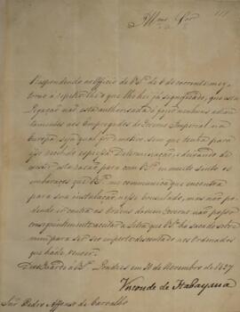 Nota Diplomática original enviada por Manuel Rodrigues Gameiro Pessoa (s.d.-1846), Visconde de It...