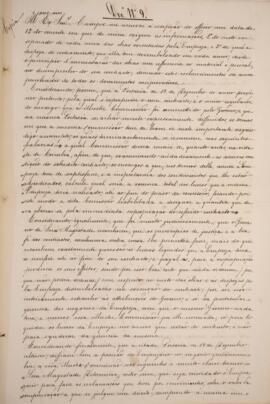 Cópia de ofício datado de 17 de fevereiro de 1855 contendo a resposta de Jacinto Dias Damazio (s....