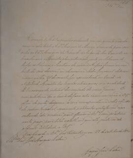 Nota Diplomática original enviada por Gaspar José Lisboa (1803-1865) para José Marques Lisboa (18...