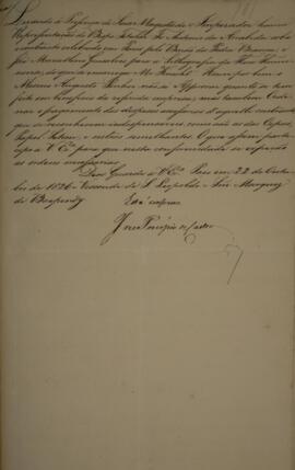 Cópia de aviso enviado por José Feliciano Fernandes Pinheiro (1774-1847), Visconde de São Leopold...