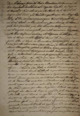 Minuta de carta patente de pela qual o Marquês de Aracati (1776-1838), em nome do Império, confir...