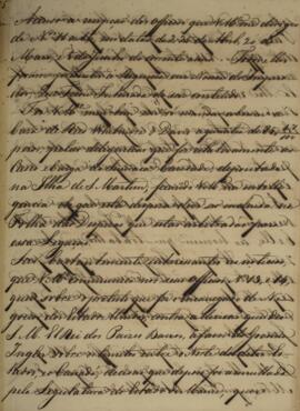 Despacho original enviado por Francisco Carneiro de Campos (1765-1842) para José de Araújo Ribeir...