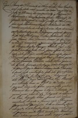 Cópia de anexo de Ofício enviado por Félix José Tavares de Lira, com data de 09 de julho de 1824,...