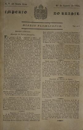 Cópia de anexo de Panfleto relativo a páginas do periódico “Diário Fluminense”, volume 4, n°50, c...
