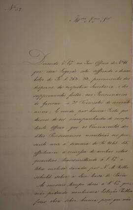 Ofício N.57 enviado por Manuel Rodrigues Gameiro Pessoa (s.d.-1846), Visconde de Itabaiana, para ...