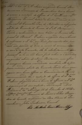 Cópia de anexo de Nota Diplomática enviada por John Parkinson, Cônsul da Majestade britânica na c...