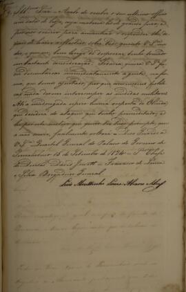 Cópia de anexo de Ofício enviado por Francisco de Lima e Silva (1785-1853) para David Jewett (177...