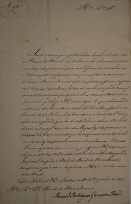 Ofício n° 28 enviado por Manuel Rodrigues Gameiro Pessoa (s.d.-1846), Visconde de Itabaiana, para...