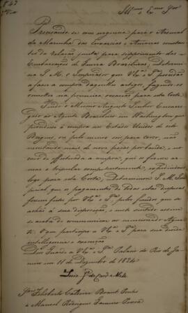Cópia de anexo de Despacho enviado por Luiz José de Carvalho e Mello (1764-1826), Visconde de Cac...