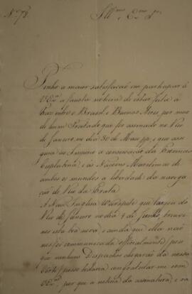 Ofício n° 78 enviado por Manuel Rodrigues Gameiro Pessoa (s.d.-1846), Visconde de Itabaiana, para...