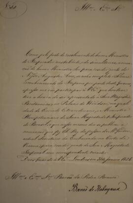 Ofício N.32 enviado por Manuel Rodrigues Gameiro Pessoa (s.d.-1846), Visconde de Itabaiana, para ...