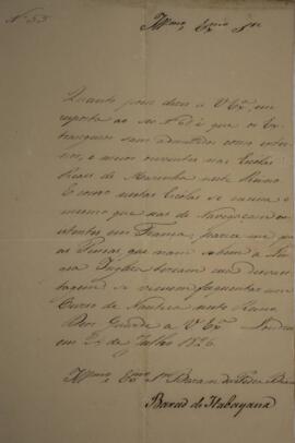 Ofício N.55 enviado por Manuel Rodrigues Gameiro Pessoa (s.d.-1846), Visconde de Itabaiana, para ...