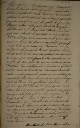 Cópia de anexo de Nota Diplomática enviada por Francisco de Lima e Silva (1785-1853) para John Pa...