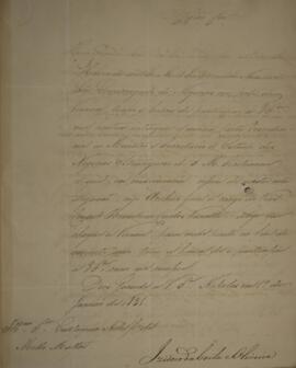 Cópia de Ofício enviado por Izidoro da Costa e Oliveira*, para Eustaquio Adolfo de Mello Mattos (...