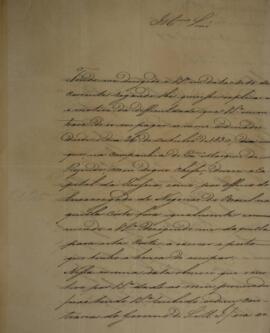 Cópia de Ofício enviado por Veríssimo Máximo de Almeida (s.d.), para Eustaquio Adolfo de Mello Ma...