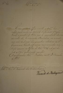 Ofício N.94 enviado por Manuel Rodrigues Gameiro Pessoa (s.d.-1846), Visconde de Itabaiana, para ...