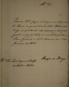 Cópia de Ofício enviado por Francisco Afonso de Meneses de Sousa Coutinho (1796-1834), Marquês de...
