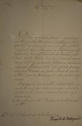 Ofício N.93 enviado por Manuel Rodrigues Gameiro Pessoa (s.d.-1846), Visconde de Itabaiana, para ...