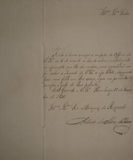 Ofício enviado por Antônio da Silva Caldeira, para Antonio Telles da Silva Caminha e Meneses (179...