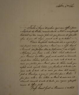 Ofício dirigido a José Joaquim da Rocha (1777-1848), com data de 13 de dezembro de 1831, solicita...