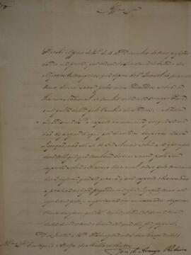 Cópia de Ofício enviado por José de Araújo Ribeiro (1800-1879), Barão e Visconde do Rio Grande, p...