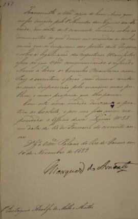 Cópia de despacho n.57 enviado por João Carlos Augusto de Oyenhausen-Gravenburg (1776-1838), Marq...