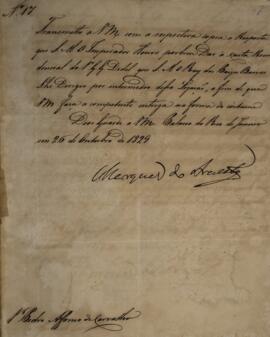 Ofício n.17 enviado por João Carlos Augusto de Oyenhausen-Gravenburg (1776-1838), Marquês de Arac...