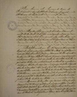 Panfleto original assinado por Francisco Bernardino de Souza (1805-1875), da data de 18 de agosto...