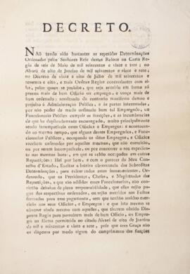 Decreto original subscrito por Dom Pedro I (1798-1834), Príncipe Regente, e por José Bonifácio de...