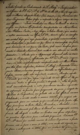 Cópia de despacho enviado por Mariano José Pereira da Fonseca (1773-1848), Marquês de Maricá, par...