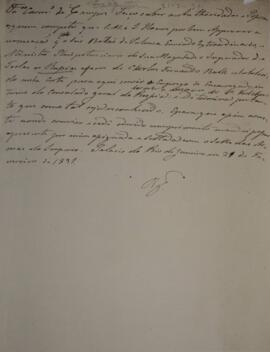 Minuta de carta patente, datada de 21 de fevereiro de 1831, produzida por Francisco Carneiro de C...