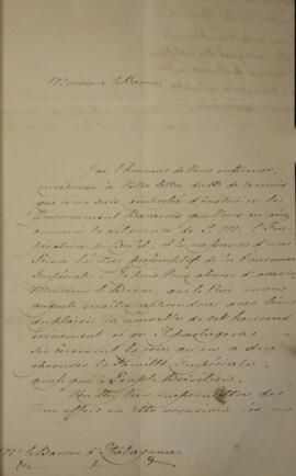 Nota Diplomática original enviada por Barão de Cetto para Manuel Rodrigues Gameiro Pessoa (s.d.-1...