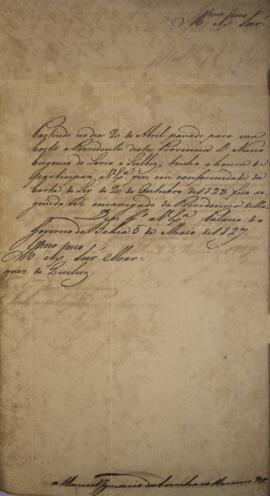 Ofício enviado por Manoel Ignácio da Cunha Meneses  (1779-1850), para João Severiano Maciel da Co...