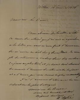 Nota Diplomática original, com data de 16 de janeiro de 1826, discorrendo sobre a longa demora pa...