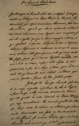 Nota Diplomática original enviada por José Bonifácio de Andrada e Silva (1763-1838) para o cônsul...