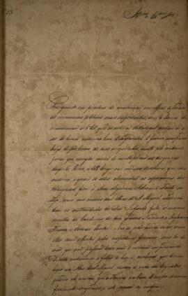 Cópia de ofício n° 13 enviado por Eustáquio Adolfo de Mello Mattos (1795-s.d.), para João Carlos ...