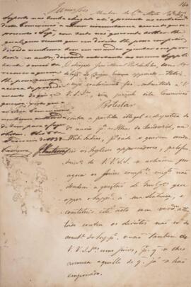 Protesto datado de 5 de fevereiro de 1839 em que o advogado João Manuel Pereira da Silva comunica...