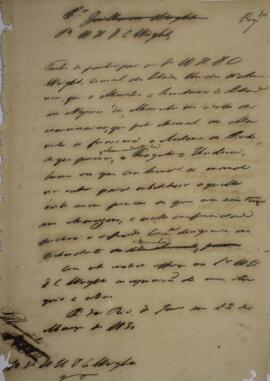 Minuta de Nota Diplomática para William Henry DeCourcy Wright (1895-1864), com data de 12 de març...