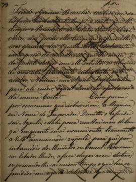 Minuta de despacho n. 13 enviado para José de Araújo Ribeiro (1800-1879), Barão e depois Visconde...