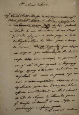 Nota Diplomática original enviada por José Bonifácio de Andrada e Silva (1763-1838) para o cônsul...