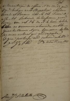 Minuta de despacho enviado para José Silvestre Rebello (1777 - 1844), com data de 10 de maio de 1...