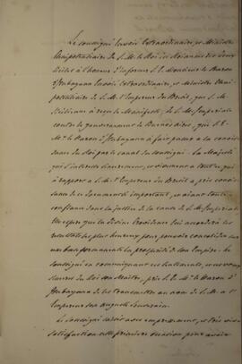 Nota Diplomática original enviada por Mr. Ludolf para Manuel Rodrigues Gameiro Pessoa (s.d.-1846)...