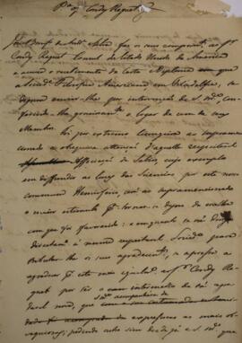 Nota Diplomática original enviada por José Bonifácio de Andrada e Silva (1763-1838) para Condy Ra...