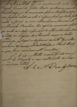 Nota Diplomática original enviada por Luís José de Carvalho e Melo (1764-1826), Visconde da Cacho...