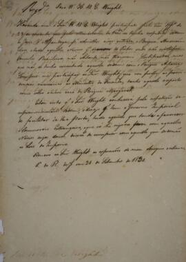 Minuta de Nota Diplomática enviada para William Henry DeCourcy Wright (1895-1864), com data de 24...