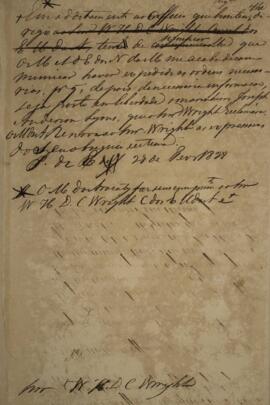 Minuta de Nota Diplomática enviada por João Carlos Augusto de Oyenhausen-Gravenburg (1776-1838), ...