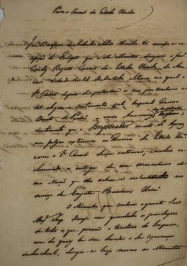 Nota Diplomática original enviada por José Bonifácio de Andrada e Silva (1763-1838) para Condy Ra...