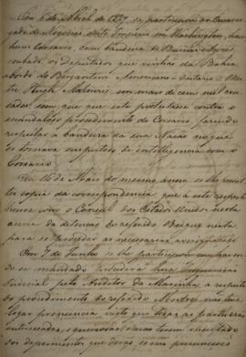 Minuta de despacho comunicando o desfecho do inquérito da conduta de Hugh Mackenzie (s.d.), Corsá...