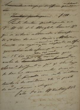 Minuta de Nota Diplomática enviada para William Henry DeCourcy Wright (1895-1864), com data de 17...