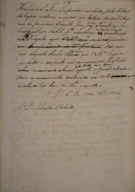 Minuta de despacho enviado para José Silvestre Rebello (1777 - 1844), com data de 17 de setembro ...